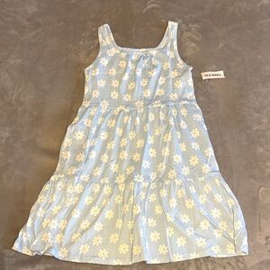 Old Navy Light Blue Daisy Kids Dress